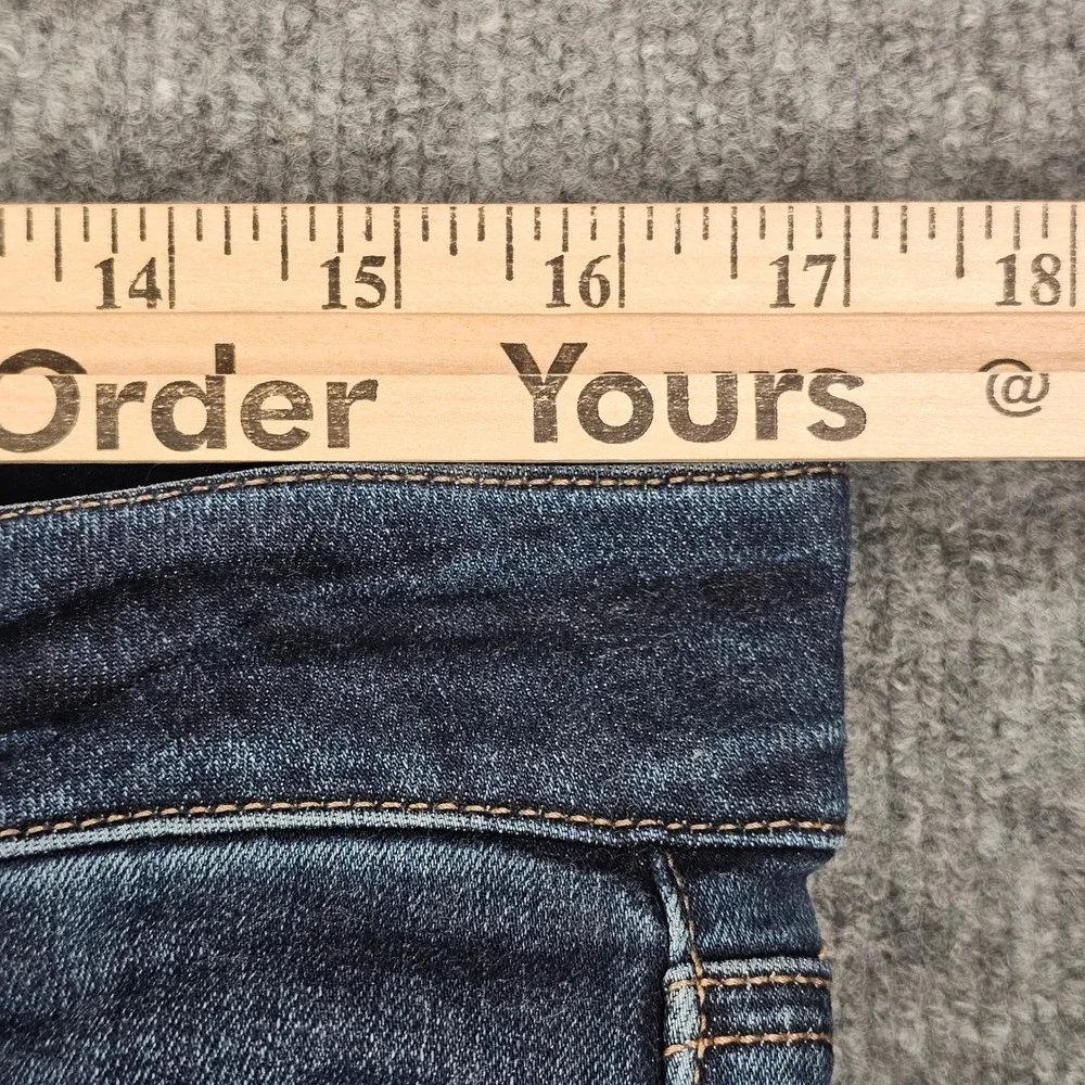 American Eagle Artist Flare Jeans Womens Size 14 Regular Dark Wash Blue Stain